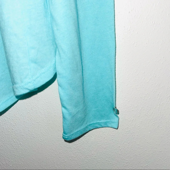 Fabletics Millie Aqua Blue Open Back Long Sleeve Tee Small Women’s - Picture 5 of 13